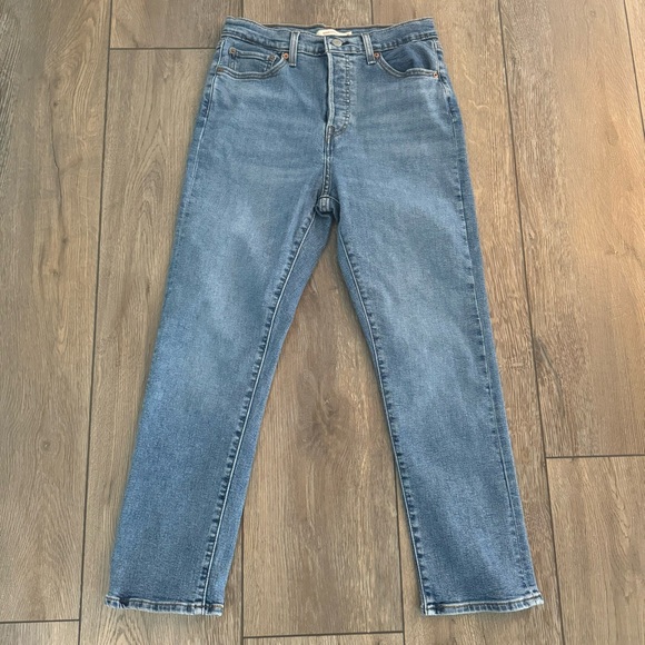 Levi’s Wedgie Straight Jeans High Rise Button Fly Cropped Women’s Size 31 - Picture 5 of 11